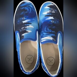 Inkkas Aurora Tropical Skater Styke Y2K Slip-On Shoes with Stunning Design